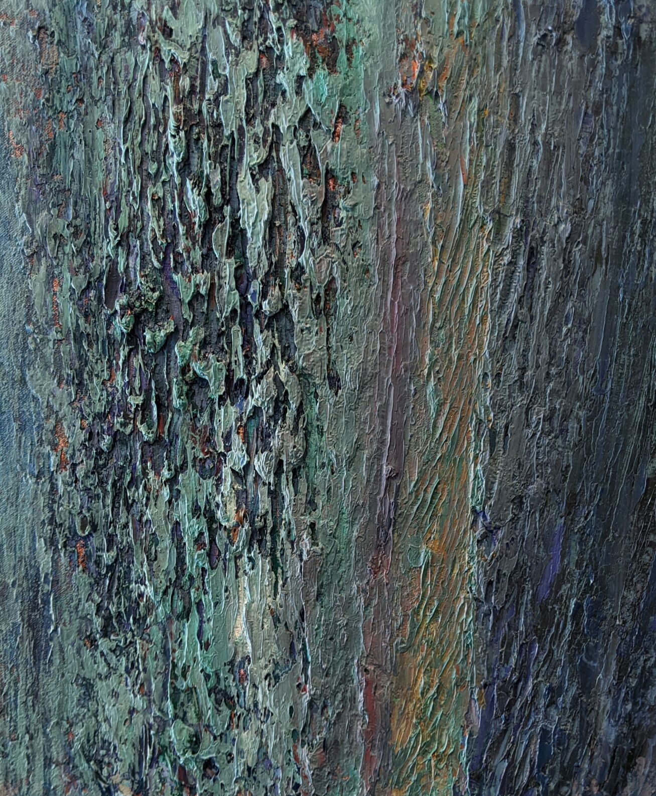 Close up of a piece by Sarah Sutro